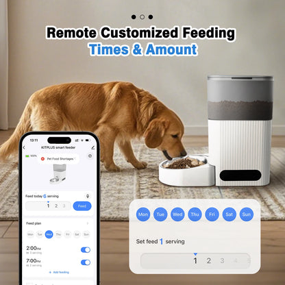 Automatic Pet Feeder with APP Control – 4L Smart Cat & Dog Food Dispenser with Timer & Voice Recording