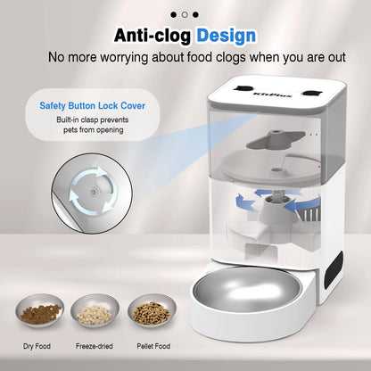 Automatic Pet Feeder with APP Control – 4L Smart Cat & Dog Food Dispenser with Timer & Voice Recording