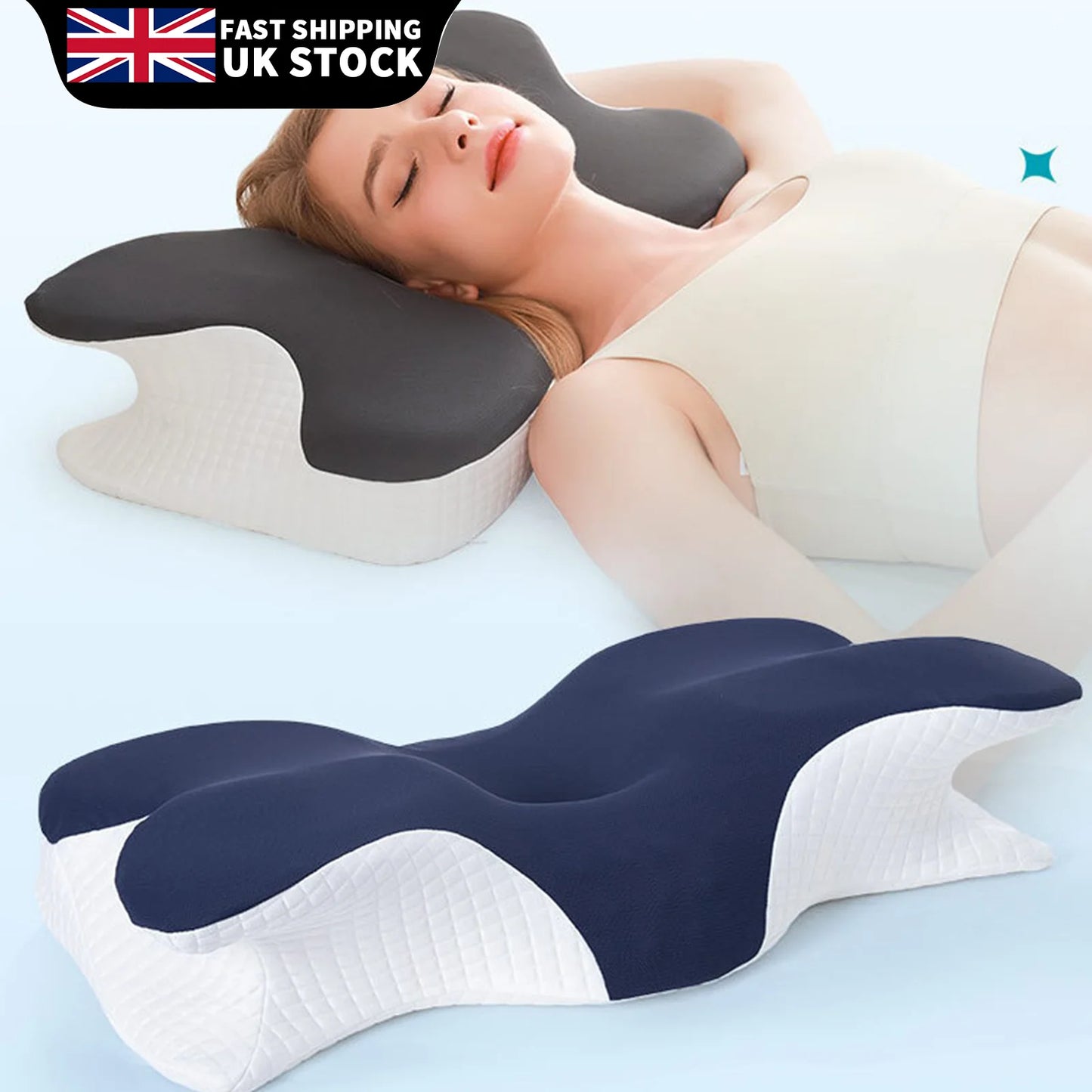 Ergonomic Memory Foam Pillow for Neck & Shoulder Support – Contour Side Sleeper Pillow