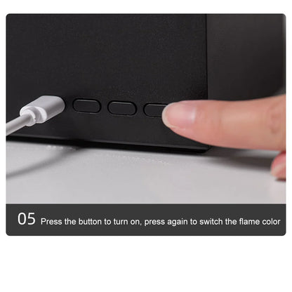 Colourful Flame Fireplace Aroma Diffuser – Essential Oil Humidifier with Remote Control