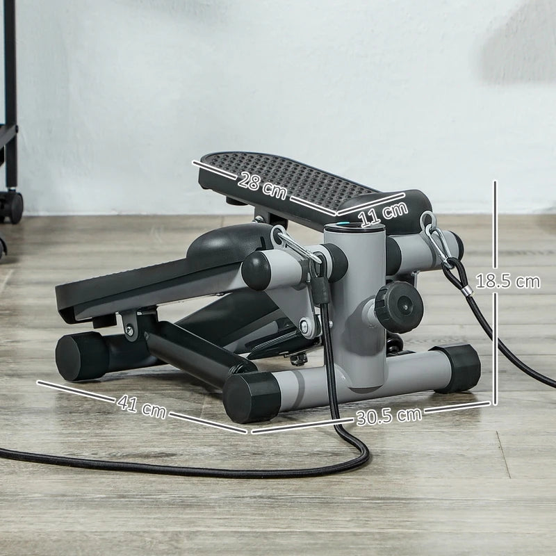 Mini Stepper for Home Workout with Resistance Bands | Portable Twist Stepper Machine for Cardio, Buttocks Toning & Body Contouring