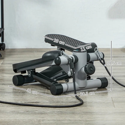 Mini Stepper for Home Workout with Resistance Bands | Portable Twist Stepper Machine for Cardio, Buttocks Toning & Body Contouring