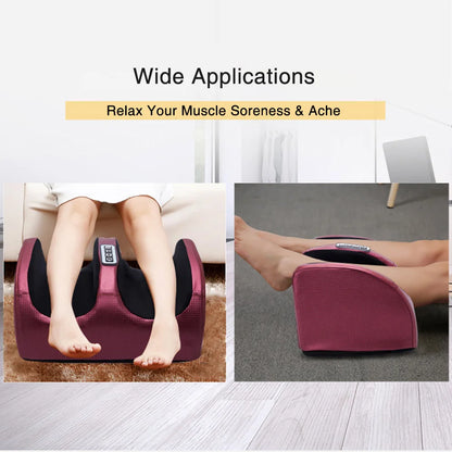 Electric Foot Massager with Heat & Shiatsu Kneading | Deep Tissue Roller for Pain Relief, Calf Massage & Muscle Relaxation – Home & Office Use