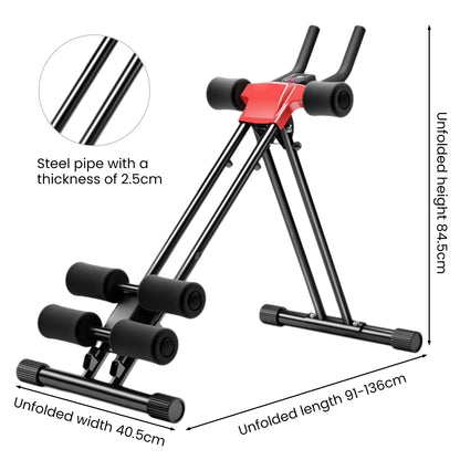 Adjustable Abdominal Muscle Roller – Dual-Track Core Training Machine for Home Gym