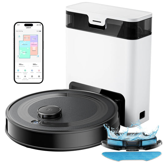 M2 Pro LDS Robot Vacuum & Mop Combo – 6000Pa Suction with Smart Mapping & Auto Dust Collection