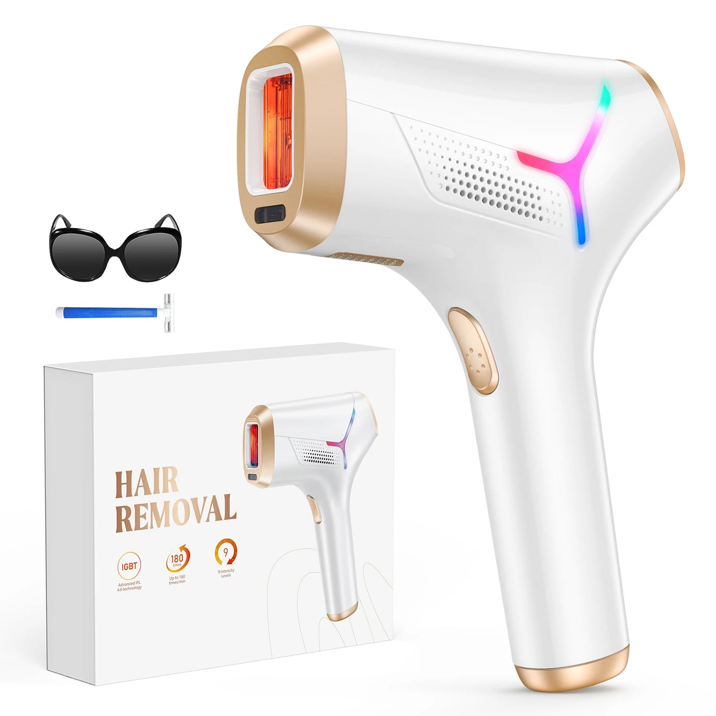 IPL Laser Hair Removal Device – 990,000 Flashes for Body, Bikini & Face (Women & Men)