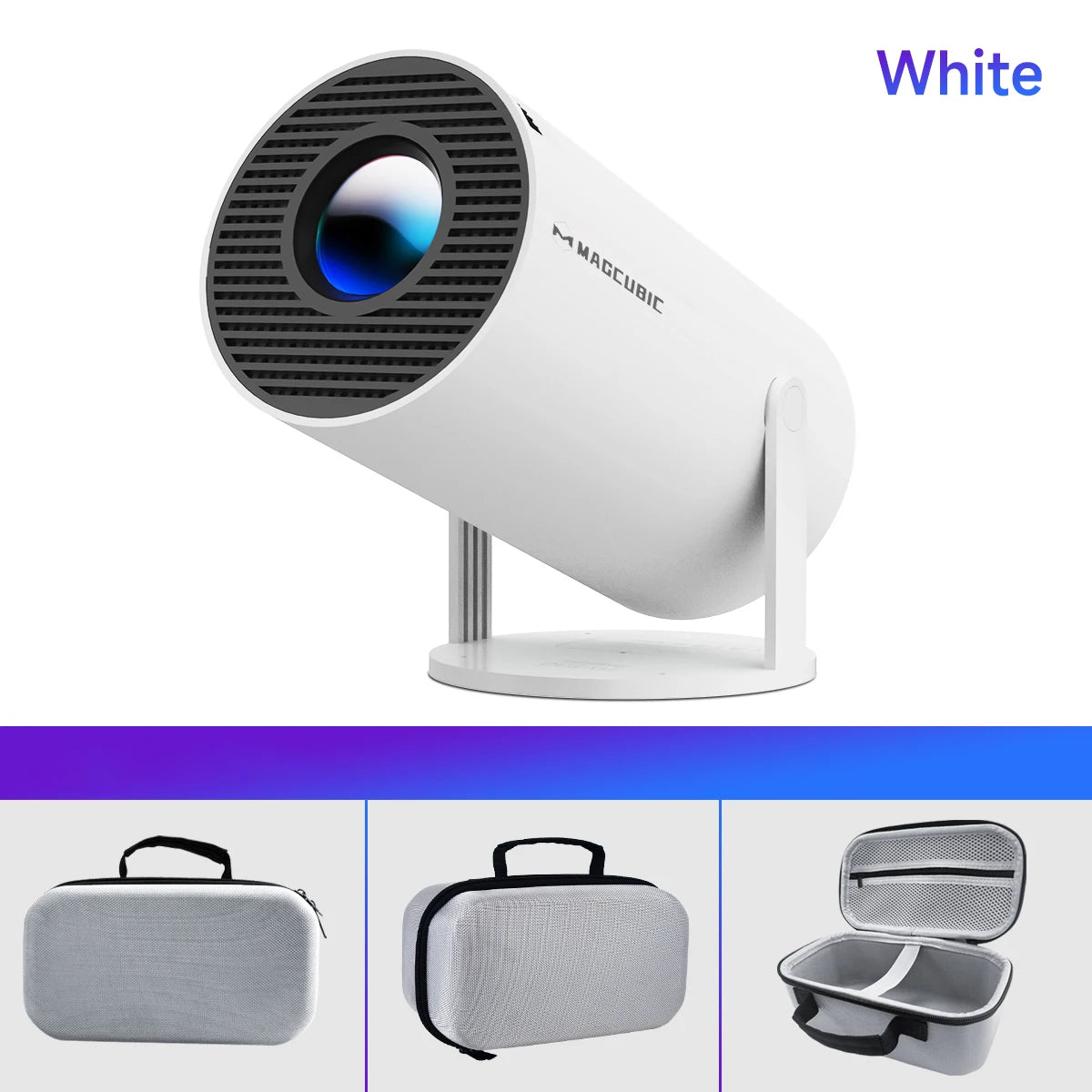 Mini Projector with WiFi 6 & Bluetooth – Full HD 1080P, 4K Support, Auto Keystone, Android 11, 12000 Lumens, Portable & Rotatable for Home Cinema and Outdoor Use