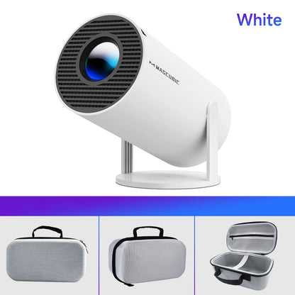 Mini Projector with WiFi 6 & Bluetooth – Full HD 1080P, 4K Support, Auto Keystone, Android 11, 12000 Lumens, Portable & Rotatable for Home Cinema and Outdoor Use