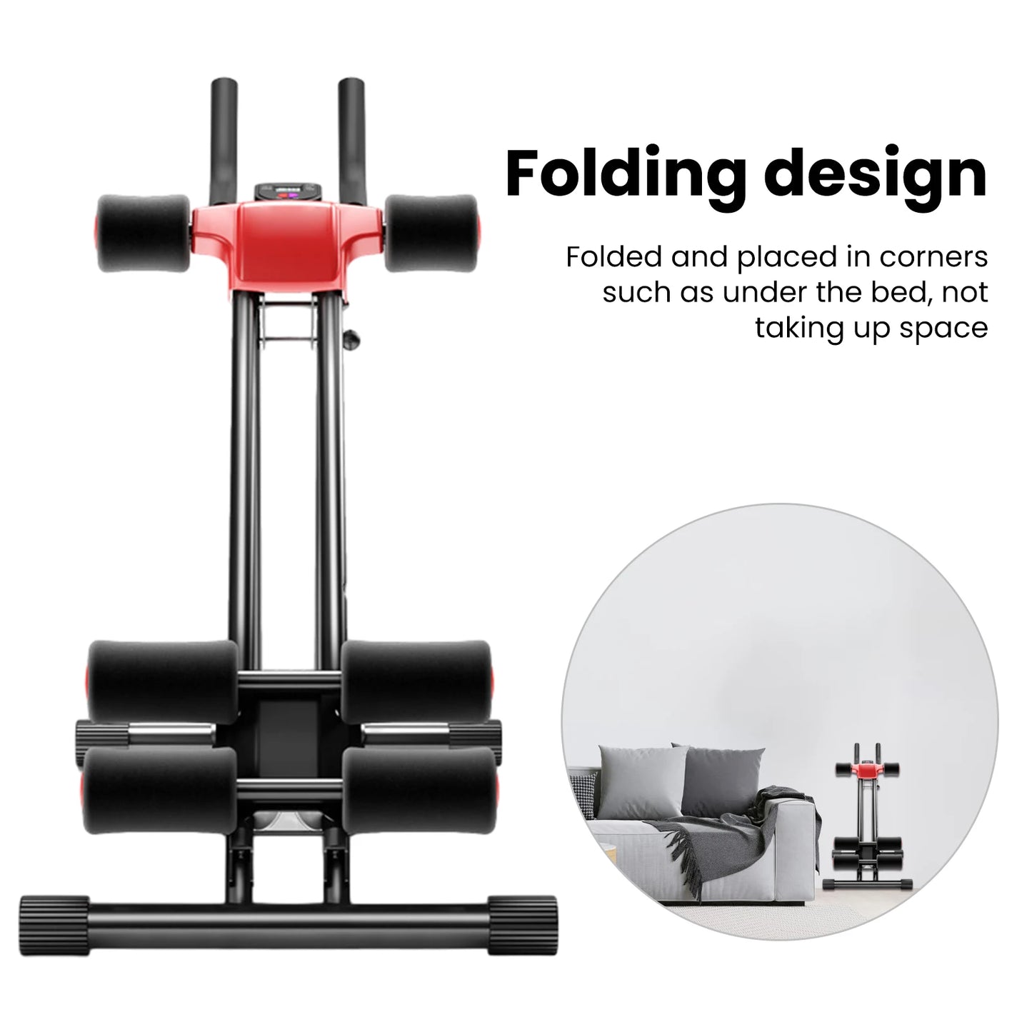 Adjustable Abdominal Muscle Roller – Dual-Track Core Training Machine for Home Gym