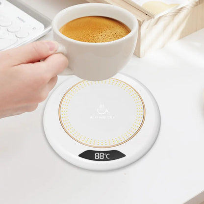 USB Smart Cup Warmer with 3 Temperature Settings – Electric Coffee & Beverage Warmer Plate