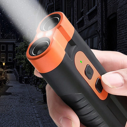 Ultrasonic Dog Repeller Rechargeable – Anti Barking Device with LED Flashlight (30–60kHz)