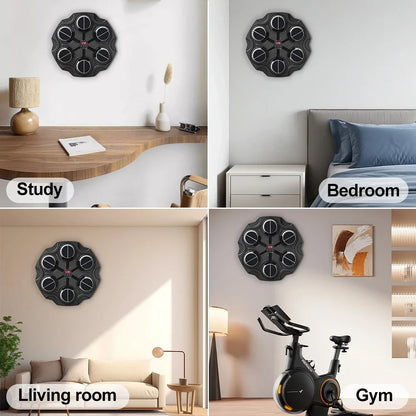 Smart Bluetooth Music Boxing Machine – Wall-Mounted LED Punching Target with Gloves