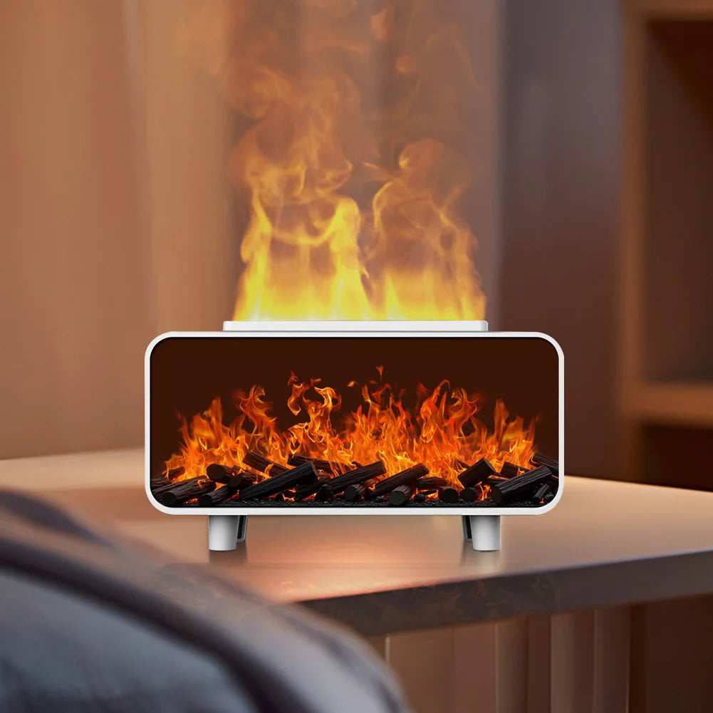 7 Colors Fire Aroma Diffuser Humidifier Mute Work for Home Office Yoga