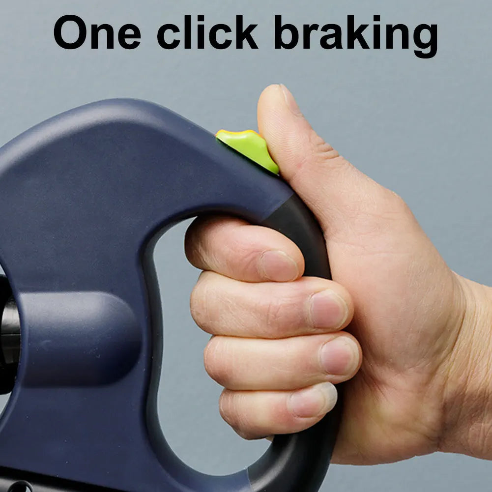 Double Headed Retractable Dog Leash with LED Light – 3m Dual Traction Rope for Small & Medium Dogs