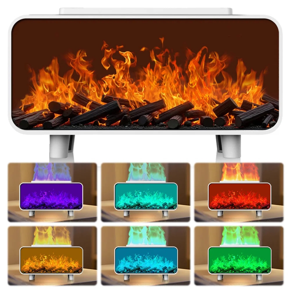 7 Colors Fire Aroma Diffuser Humidifier Mute Work for Home Office Yoga