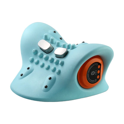 Electric Vibration Massage Pillow with Heat & EMS Pulse – Cervical Neck Support by Razment