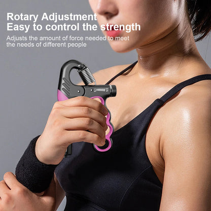 Adjustable Hand Grip Strengthener 5–100kg with Counter – Wrist & Forearm Trainer for home & office