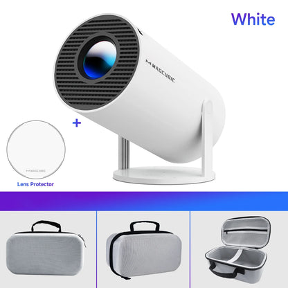 Mini Projector with WiFi 6 & Bluetooth – Full HD 1080P, 4K Support, Auto Keystone, Android 11, 12000 Lumens, Portable & Rotatable for Home Cinema and Outdoor Use
