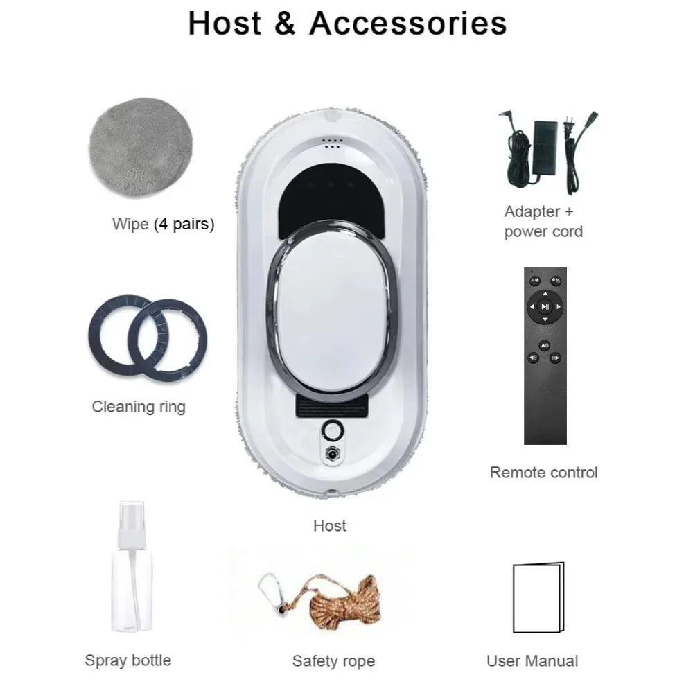 Intelligent Window Cleaning Robot – Electric Glass Cleaner with Remote Control