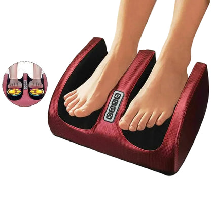 Electric Foot Massager with Heat & Shiatsu Kneading | Deep Tissue Roller for Pain Relief, Calf Massage & Muscle Relaxation – Home & Office Use
