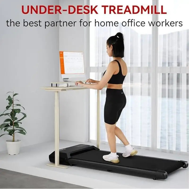 2-in-1 Portable Walking Pad Treadmill – 2.5HP Motor, 300lbs Capacity with Remote & LED Display