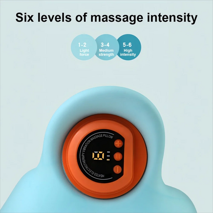 Electric Vibration Massage Pillow with Heat & EMS Pulse – Cervical Neck Support by Razment