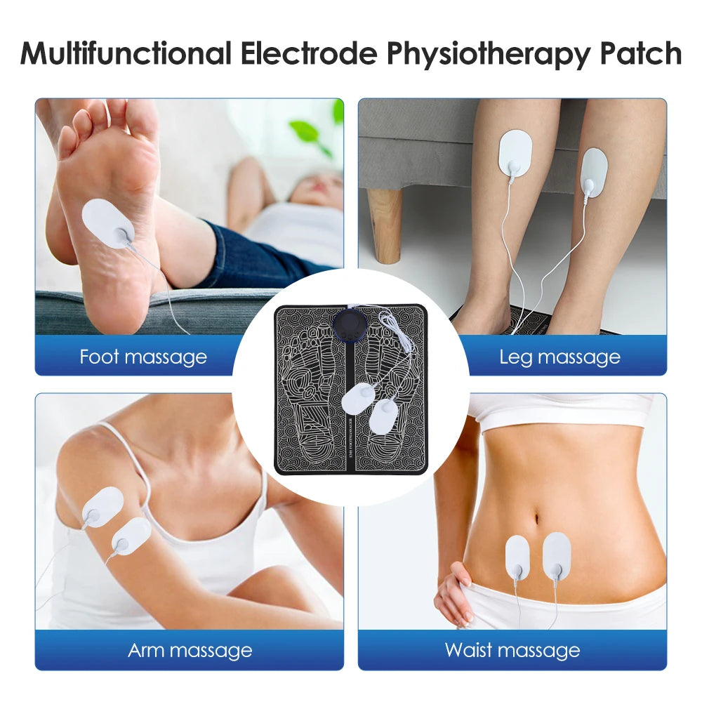 Electric Foot Massager Pad – Portable EMS Muscle Stimulator for Relaxation, Pain Relief & Fitness