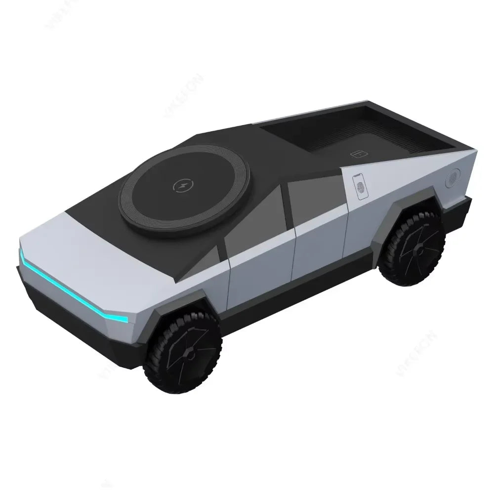 Cyber truck 3-in-1 Wireless Desktop Charger – Fast Charging Station for iPhone, Apple Watch & AirPods