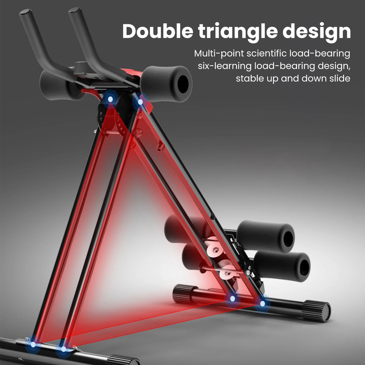 Adjustable Abdominal Muscle Roller – Dual-Track Core Training Machine for Home Gym