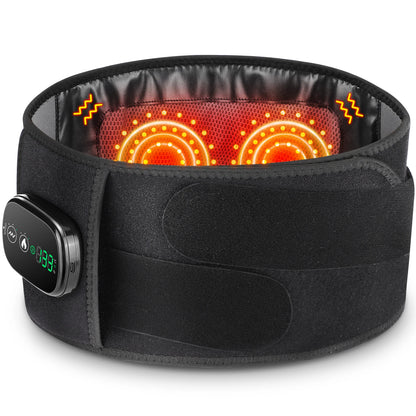 Electric Heating Waist Massager Belt with Vibration & Adjustable Heat – Lumbar Support Brace