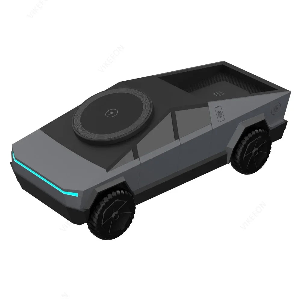 Cyber truck 3-in-1 Wireless Desktop Charger – Fast Charging Station for iPhone, Apple Watch & AirPods