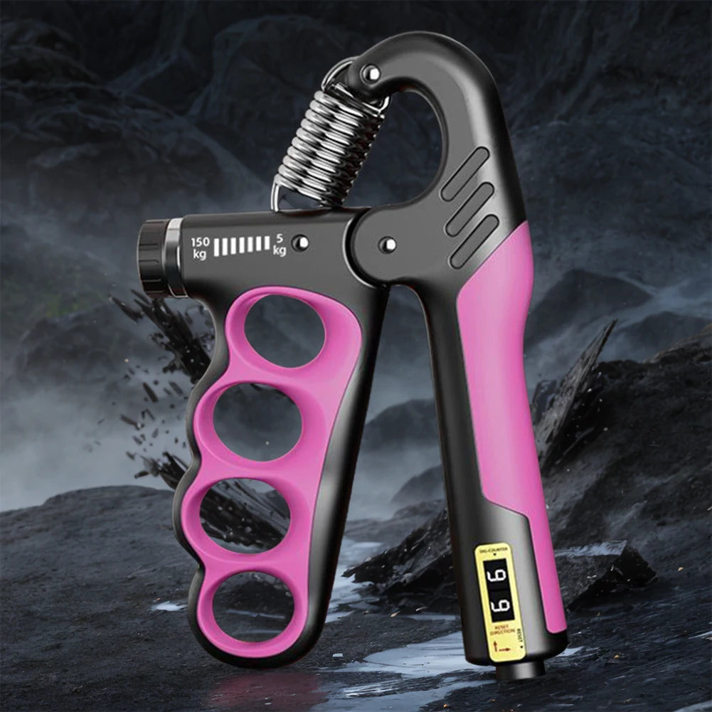 Adjustable Hand Grip Strengthener 5–100kg with Counter – Wrist & Forearm Trainer for home & office