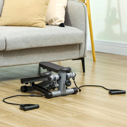 Mini Stepper for Home Workout with Resistance Bands | Portable Twist Stepper Machine for Cardio, Buttocks Toning & Body Contouring