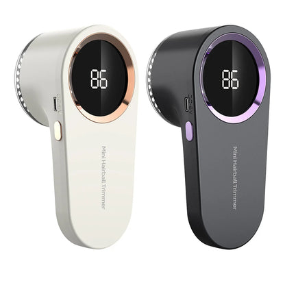 Electric Lint Remover Fabric Shaver – USB Rechargeable Digital Display Sweater & Clothes Fuzz Remover