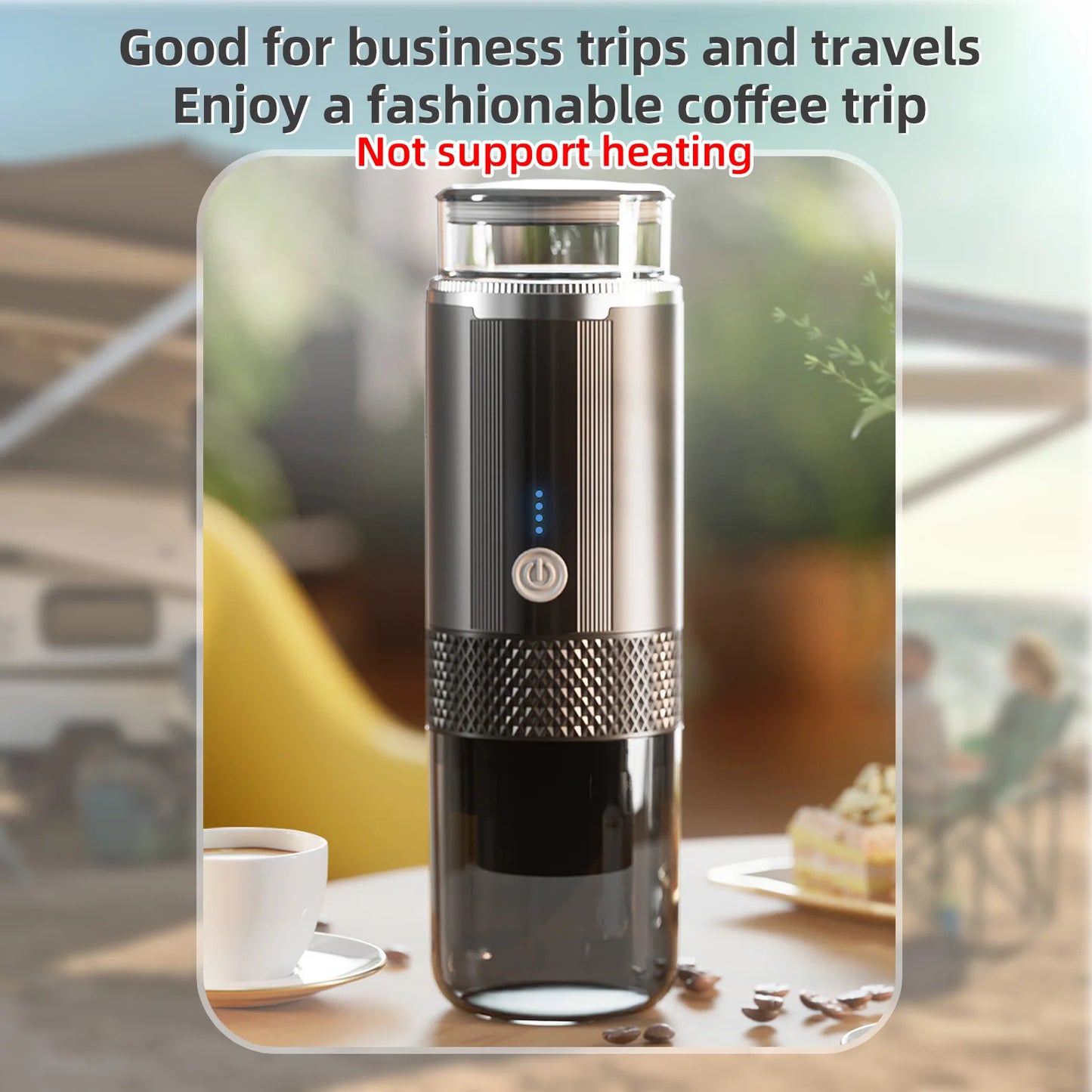 Portable Electric Espresso Coffee Machine – Cordless Rechargeable One-Button Coffee Maker