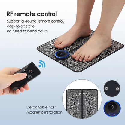 Electric Foot Massager Pad – Portable EMS Muscle Stimulator for Relaxation, Pain Relief & Fitness
