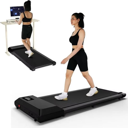 2-in-1 Portable Walking Pad Treadmill – 2.5HP Motor, 300lbs Capacity with Remote & LED Display