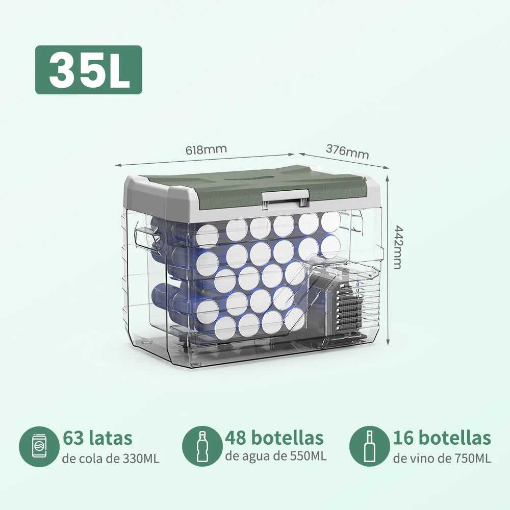 Alpicool NL 25L / 35L / 45L Car Refrigerator – 12V Compressor Fridge Freezer with AC/DC Power