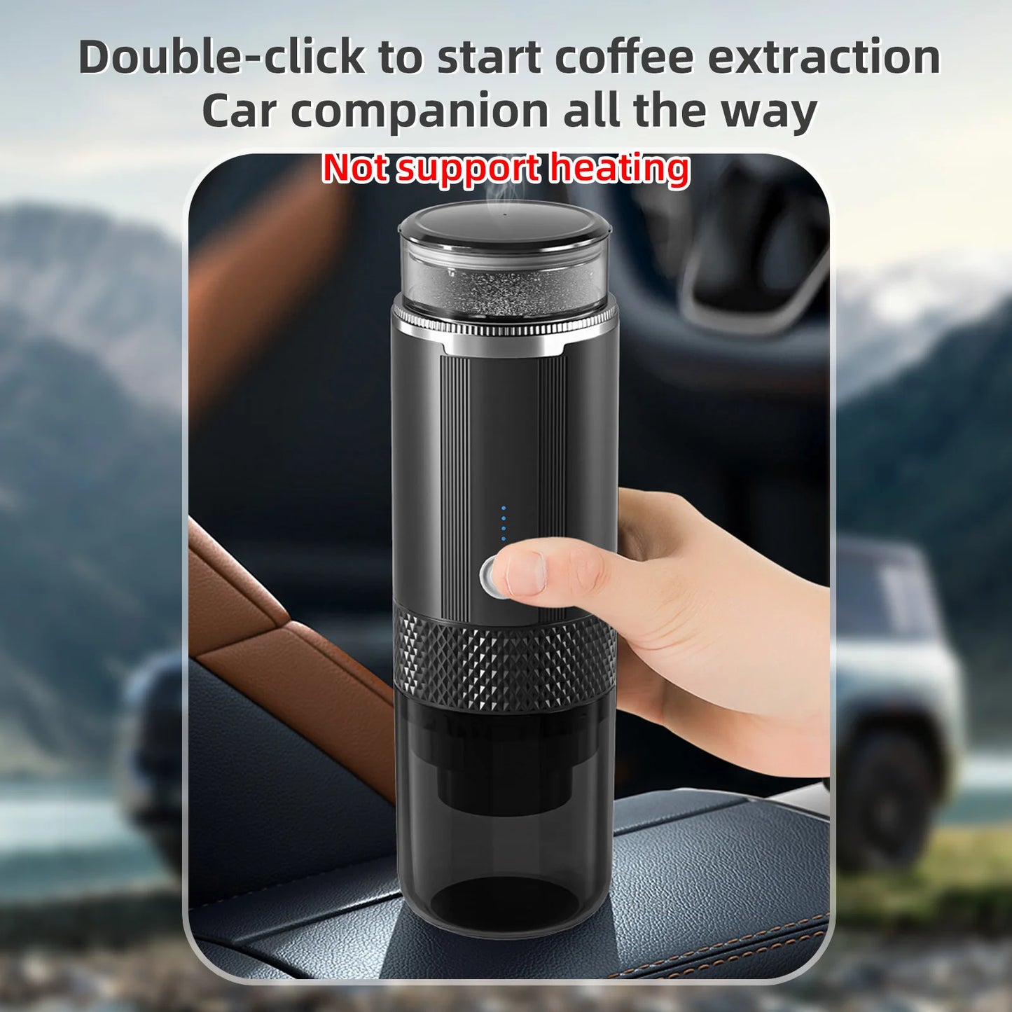 Portable Electric Espresso Coffee Machine – Cordless Rechargeable One-Button Coffee Maker