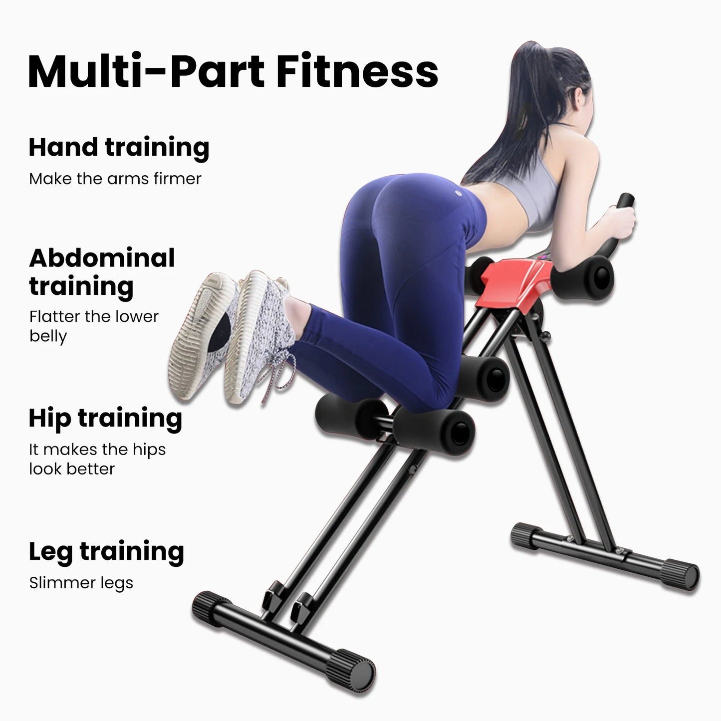 Adjustable Abdominal Muscle Roller – Dual-Track Core Training Machine for Home Gym