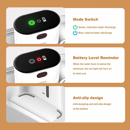 4.2L Stainless Steel Cat Water Fountain – Cordless Rechargeable Pet Water Dispenser with Motion Sensor