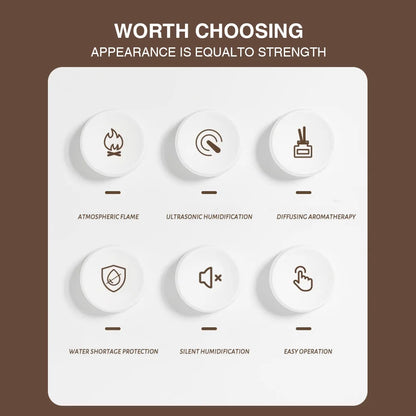 7 Colors Fire Aroma Diffuser Humidifier Mute Work for Home Office Yoga