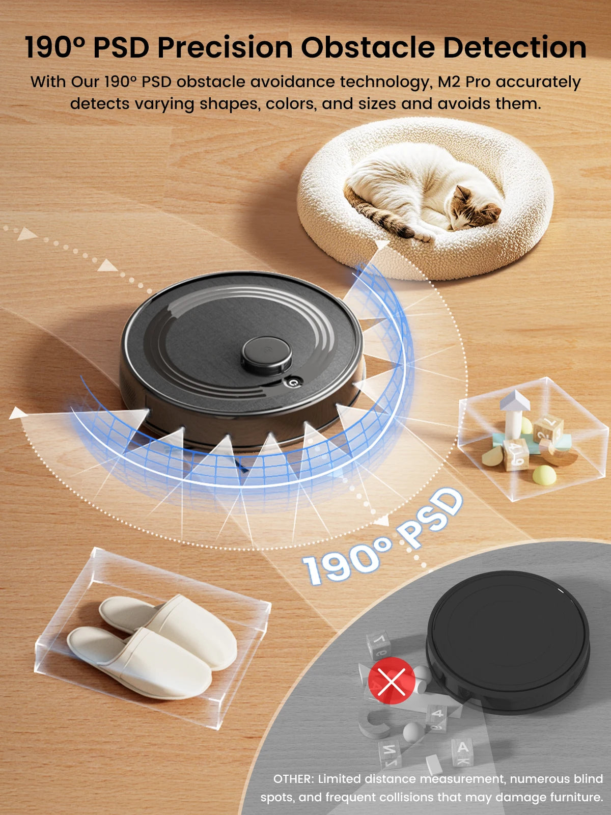 M2 Pro LDS Robot Vacuum & Mop Combo – 6000Pa Suction with Smart Mapping & Auto Dust Collection