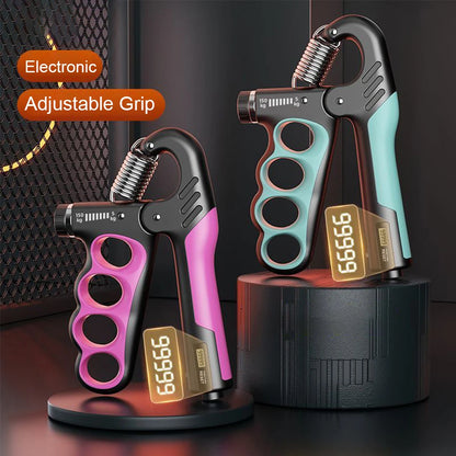 Adjustable Hand Grip Strengthener 5–100kg with Counter – Wrist & Forearm Trainer for home & office